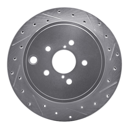 Dynamic Friction Co DFC Brake Rotor - Drilled and Slotted - Silver 631-13023R