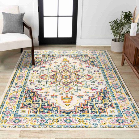 Jonathan Y Brooklyn Geometric Medallion Beige/Ivory 4 ft. x 6 ft. Area Rug MDP207B-4