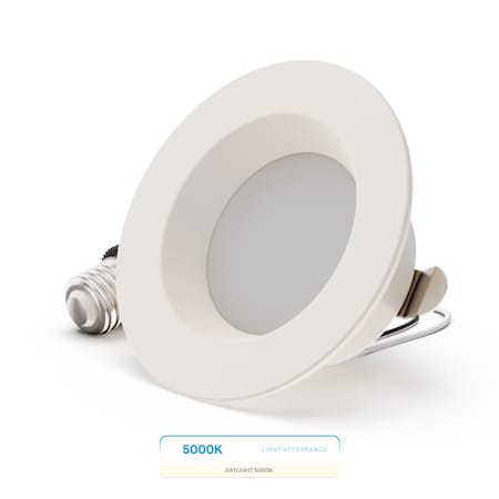 Infibrite 4 In. Retrofit 5000K Daylight LED Recessed Light Kit 9W 750LM, Dimmable, Wet Rated IB-005-5-9W-WH