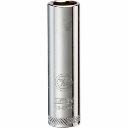 Stanley 0.25 in. Drive, 0.34 in. 6 Point Polished Chrome Vanadium Steel Socket 227515
