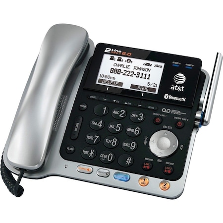 At&T AT&T TL86109 Bluetooth Cordless Phone - 2 x Phone Line - Speakerphone - Backlight ATTTL86109