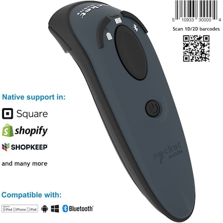 Socket Mobile Durascan D740, 2D Barcode Scanner, Utility Gray CX3426-1872
