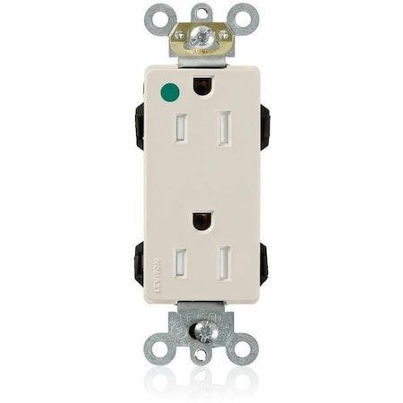 Leviton Modular Duplex Decora Receptacle, 15 Amp, 125 Volt M1626-ILT