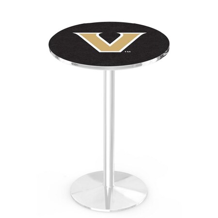 Holland Bar Stool Co 36" Chrome Vanderbilt Pub Table, 36" dia. Top L214C3636Vander