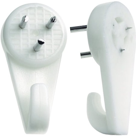 Ook Hardwall Hanger, 15 lb, Plastic, White 50095