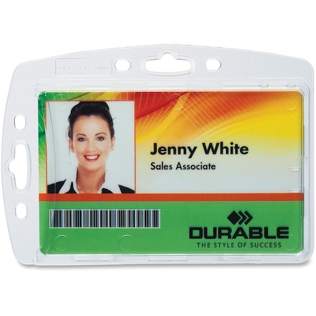 Durable Office Products ID Card Holder, Shell Style, PK10 890519