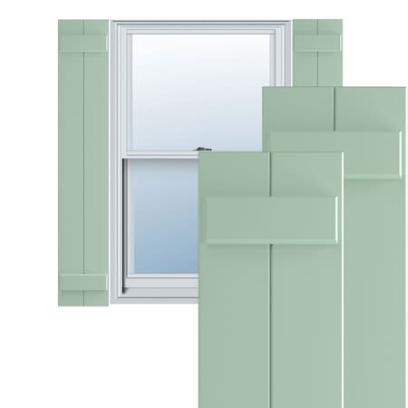 Ekena Millwork True Fit PVC, Two Board Joined Board-n-Batten Shutters, Seaglass, 10 3/4W x 31H, PR TFP101BBF11X031SG