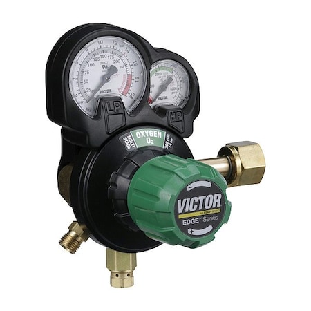 Victor Gas Regulator, Inert Gas, Two Stage, CGA 580 Inlet, 7/8"-14 Outlet 0781-5257