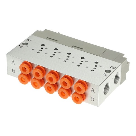 Smc Valve Manifold, 110 mm L, 20 mm H SS5YJ3-32P-05-N3T