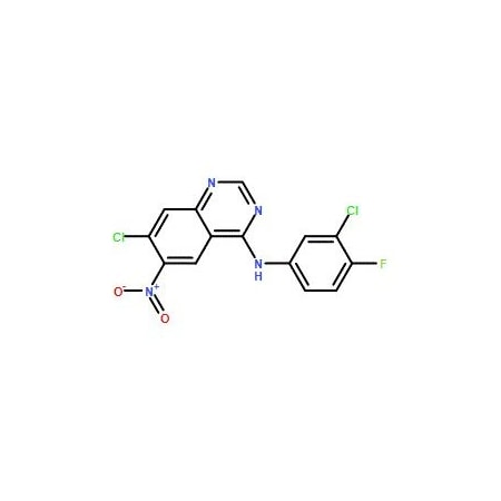Ak Scientific 7-Chloro-N-(3-chloro-4-fluorophenyl)-6-nitroquinazolin-4-amine (5g), CAS 179552-73-9 Y1297-5g