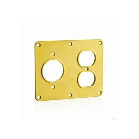 Leviton Single Rec Coverplate 1.56" Duplex Ylw 3262-Y