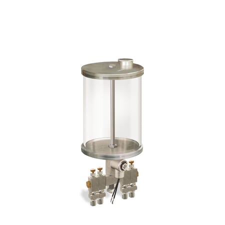 Oil-Rite 1/2 gal Capacity Multi Feed Electro Lubricator w/Acrylic Reservoir - 4, 1/4in. OD Tube, 120V/60Hz B3152-064A041206B111GW
