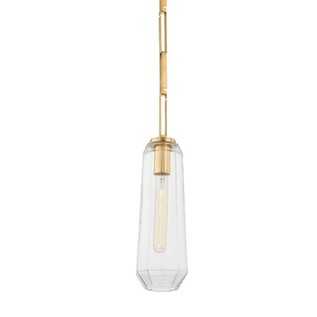 Corbett Lighting Copenhagen 1 Light Pendant 5 In. Vintage Brass 447-14-VB