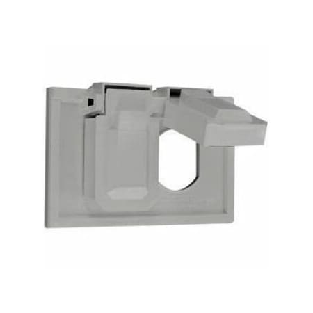 Leviton Duplex Wall Plate, Number of Gangs: 2 Nylon, Plain Finish, Gray 4976-GY