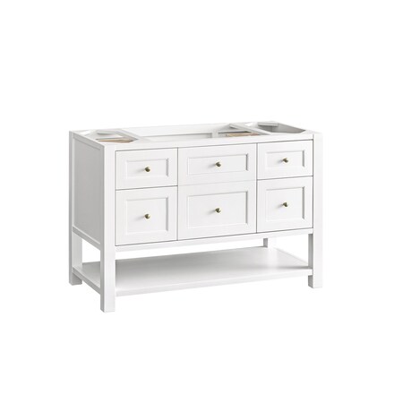 James Martin Vanities Vanity, without top, Bright White, 47.9 in W x 23.5 in D, 330-V48-M-BW