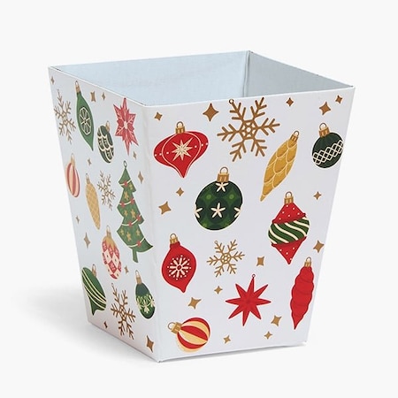 Nashville Wraps Christmas Vintage Ornaments Sweet Treat Box, 4x4x4.5, 6PK 45531