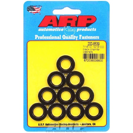Whole-In-One 200-8539 Black Washers - 0.44 in. ID x 0.81 in. OD, 10PK WH3653162