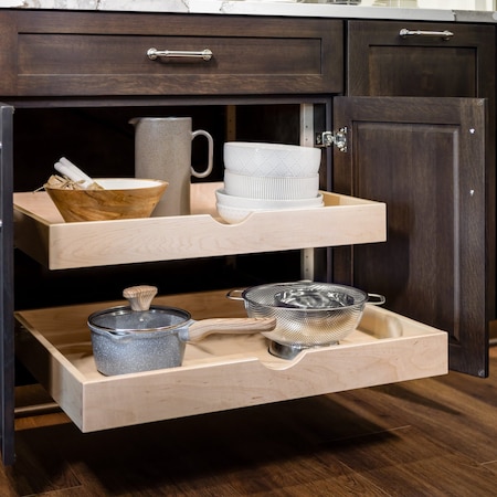 Century Components Edge Series X-Bracket Rollout Shelf Kit, 1.25 in. W Baltic Birch EDGXPLO21PF-N