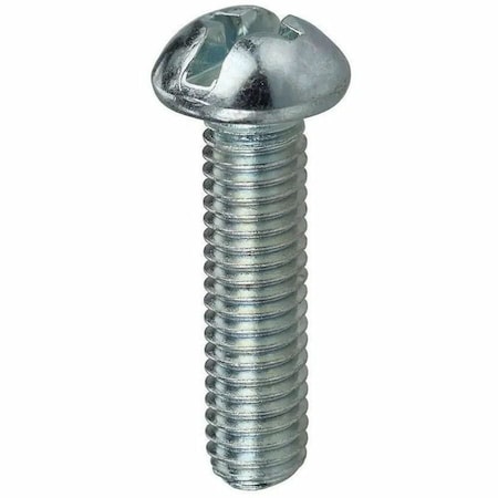 Dottie #10-24 x 1-1/2 in Combination Phillips/Slotted Round Machine Screw, Zinc Plated Carbon Steel RMC1024112