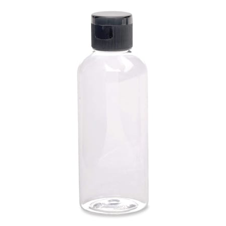 Excello Global Products Flip-Top Travel Toiletry Bottle, Clear with Black Cap  SPLS-TRVL-0007