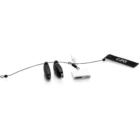 C2G HDMI Adapter Ring with Mini DP, USB-C & Lightning - Black C2G29889