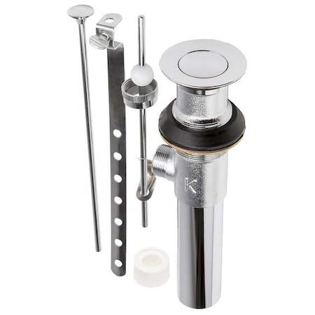 Stylewise Pop-Up Sink Drain, 1-1/4 in Connection, Brass, Chrome-Plated K820-78