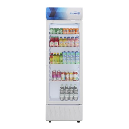 Koolmore 22 in. One-Door Commercial Merchandiser Refrigerator in White, 9 Cu. Ft. KM-MDR-9CPWH KM-MDR-9CPWH