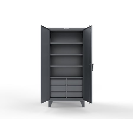 Strong Hold 12 GA Extreme Duty Cabinet with Half-Width Drawers 36-244-6/5DB