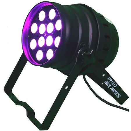 Deejay Led 125 Watt LED PAR CAN w/DMX Intelligent Lighting Control & Multi-color Capability, 110V to 240 Volts DJ142BLACK