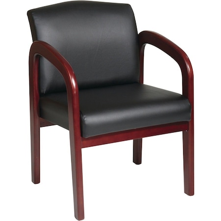 Office Star Collection: WD Visitors Chair, Black Seat, Black Back, 23" W 25-1/2" L 33-1/2" H, Fixed WD387-U6