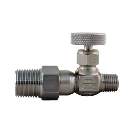 Hoke 3700 & 3800 Series Cylinder Valves, 1/4in MNPT x 1/4in MNPT, 5000 PSI, -20 Deg. To 250 Deg. F 3752M4Y2