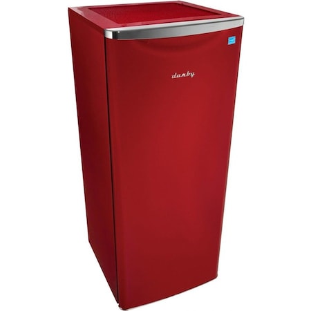 Danby Products Danby Contemporary Classic Chrome Refrigerator, 11 Cu.Ft. Capacity, Scarlett Red DAR110A3LDB