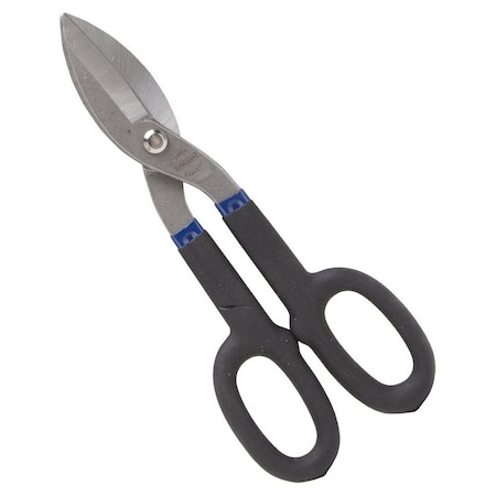 Vulcan Snip, 10 in OAL, 2-3/4 in L Cut, Straight Cut, Carbon Steel Blade, Non-Slip Grip Handle TS-01410