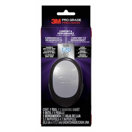 3M 3M Comfort and Performance Large Sanding Tool, 3.7 in x 7 in, 4PK 463-000-TRI-4
