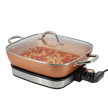 Megachef 11.81 Inch Electric Fry Pan with Copper Coating MCF-3030-6