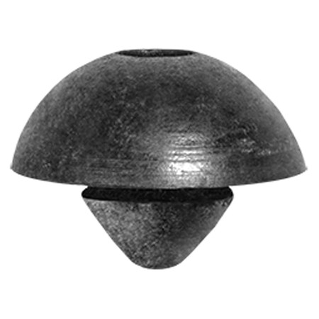 Auveco Rubber Bumper; Head Diameter: 15mm, Fits Into 6mm Hole, Black Rubber, 15PK 22002