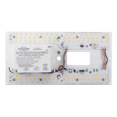 Keystone LED Retrofit Kit, 11in Rectangular Pan, 120-277V Input, 0-10V Dimming, Power Selectable between 22W KT-RKIT30PS-11RP-8CSC-VDIM