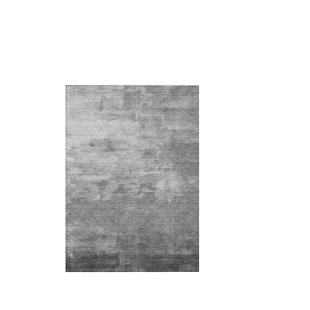 Homeroots 3' X 5' Gray And Silver Striped Washable Indoor Outdoor Area Rug 610889