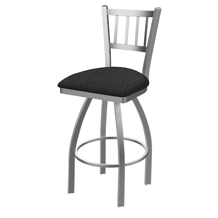 Holland Bar Stool Co 810 Contessa Stainless Steel 36in Swivel Bar Stool with Graph Coal Seat 81036SS018