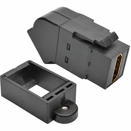 Tripp Lite HDMI COUPLER KEYSTONE PANEL MOUNT ANGLED F/F BLACK P164-000-KPA-BK