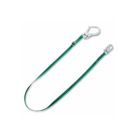 Msa Safety V-SERIES, Restraint Lanyard, Adjustable Web, 8 ft L, 36CL, Small/Large Steel Snaphooks,  454-10201457