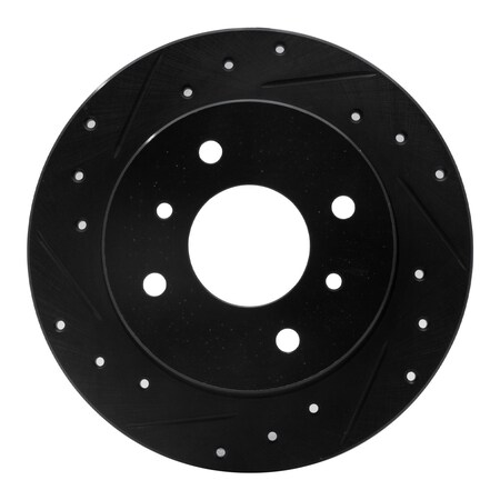 Dynamic Friction Co DFC Brake Rotor - Drilled and Slotted - Black 633-67036L