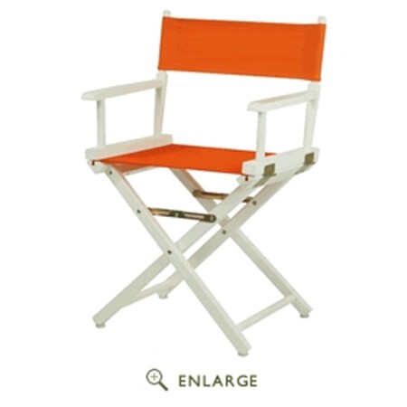 Betterbeds 200-01-021-59 18 in. Directors Chair White Frame with Tangerine Canvas BE4248178