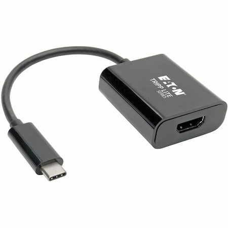 Tripp Lite USB C to HDMI Adapter Converter M/F 4K USB Type C to HDMI Black U444-06N-HDB-AM