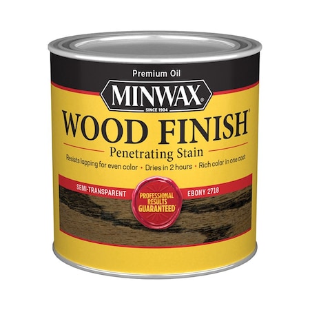 Minwax 1/2 Pt Ebony Wood Finish Oil-Based Wood Stain 22718