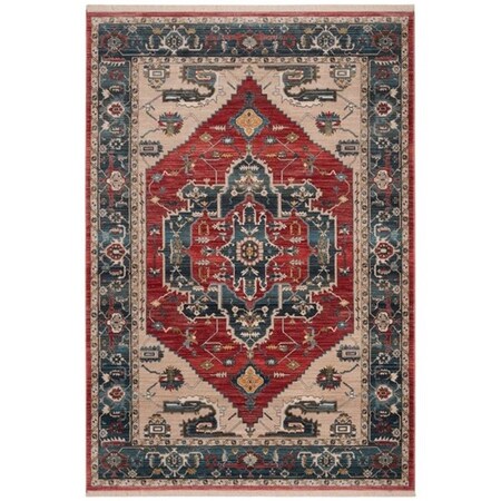 Safavieh Power Loomed 8 x 10 ft. Vintage Persian Bohemian Rug, Red & Blue - Rectangle VTP477Q-8