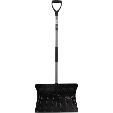 Unbranded 20'' Poly Snow Shovel with Steel Wear Strip and 38'' Steel Handle H505