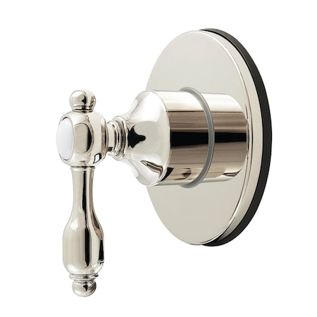 Kingston Brass Single-Handle Six-Way Diverter Valve with Round Trim Kit, Polished Nickel KS4036TAL