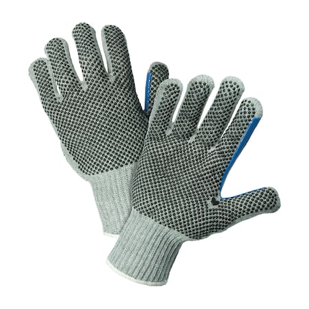 Pip Heavy Weight Seamless Knit Cotton/Polyester Glove w/PVC Dotted Grip, Double-Sided w/ Extended, 12PK 10486