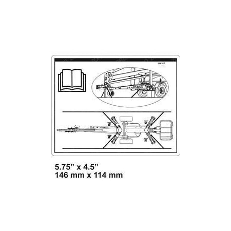 Genie REPLACEMENT DECAL LABEL TRANSPORT DIAGRAM 114167GT